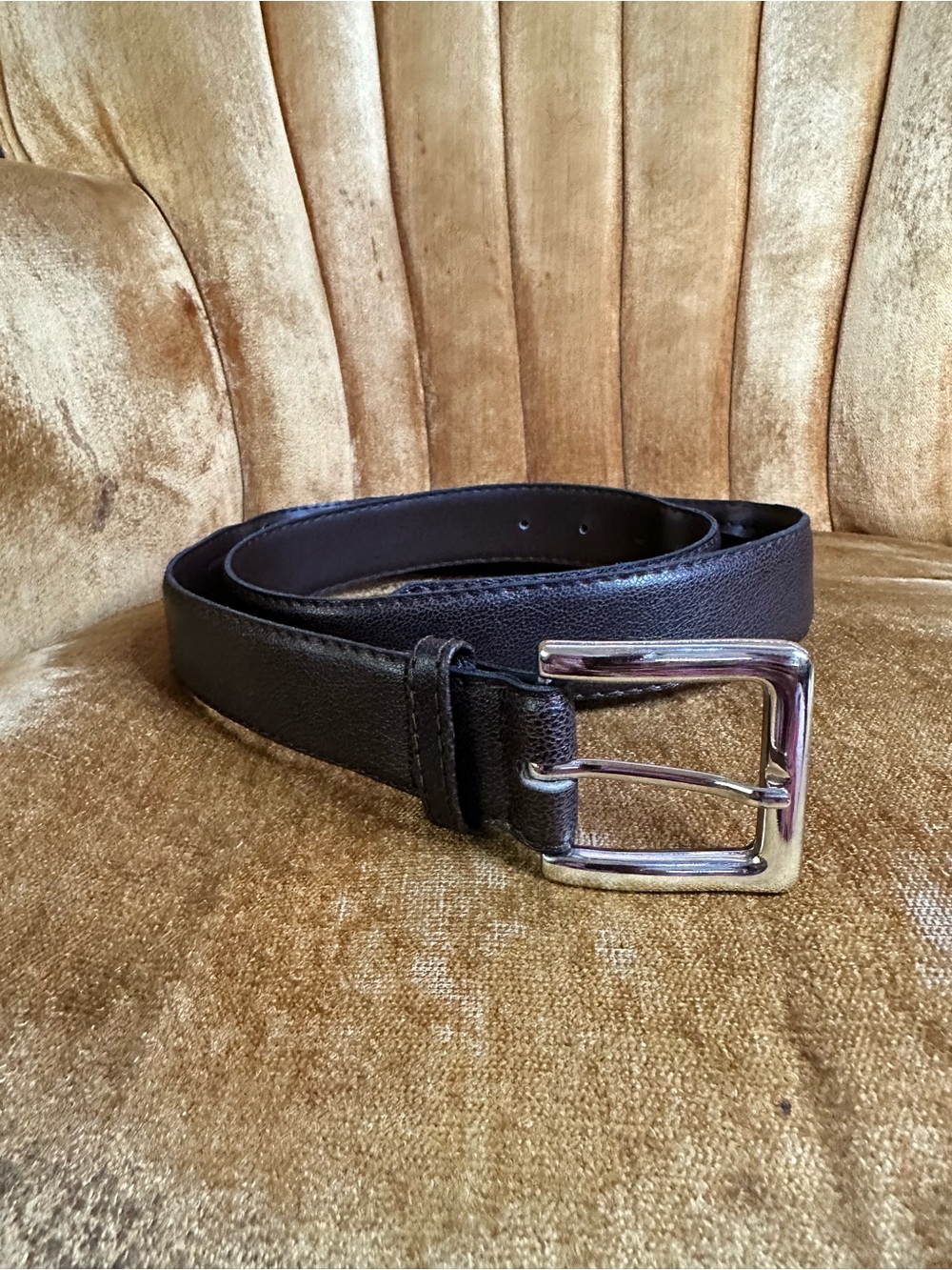 Dark Brown Leather Hidden Money Belt Made in Argentina
